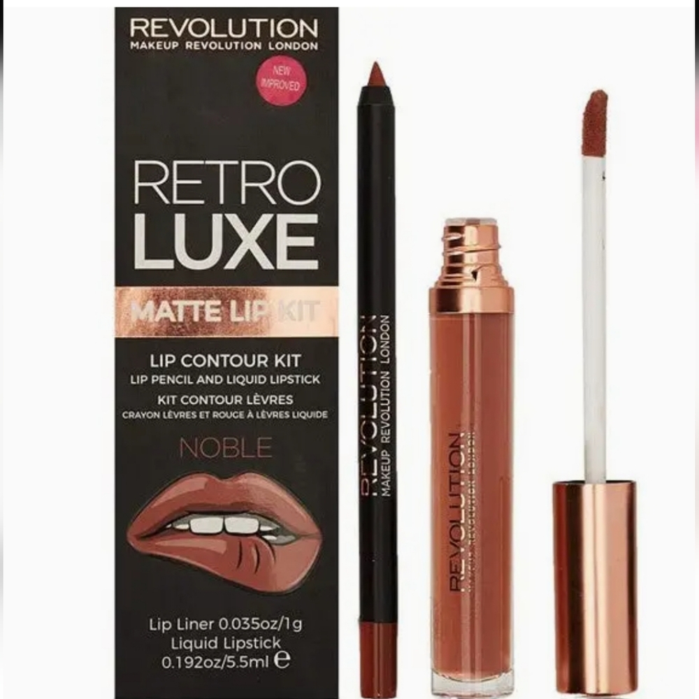 🛍 Revolution Retro Luxe Matte Lip Kit -  In Shade Noble